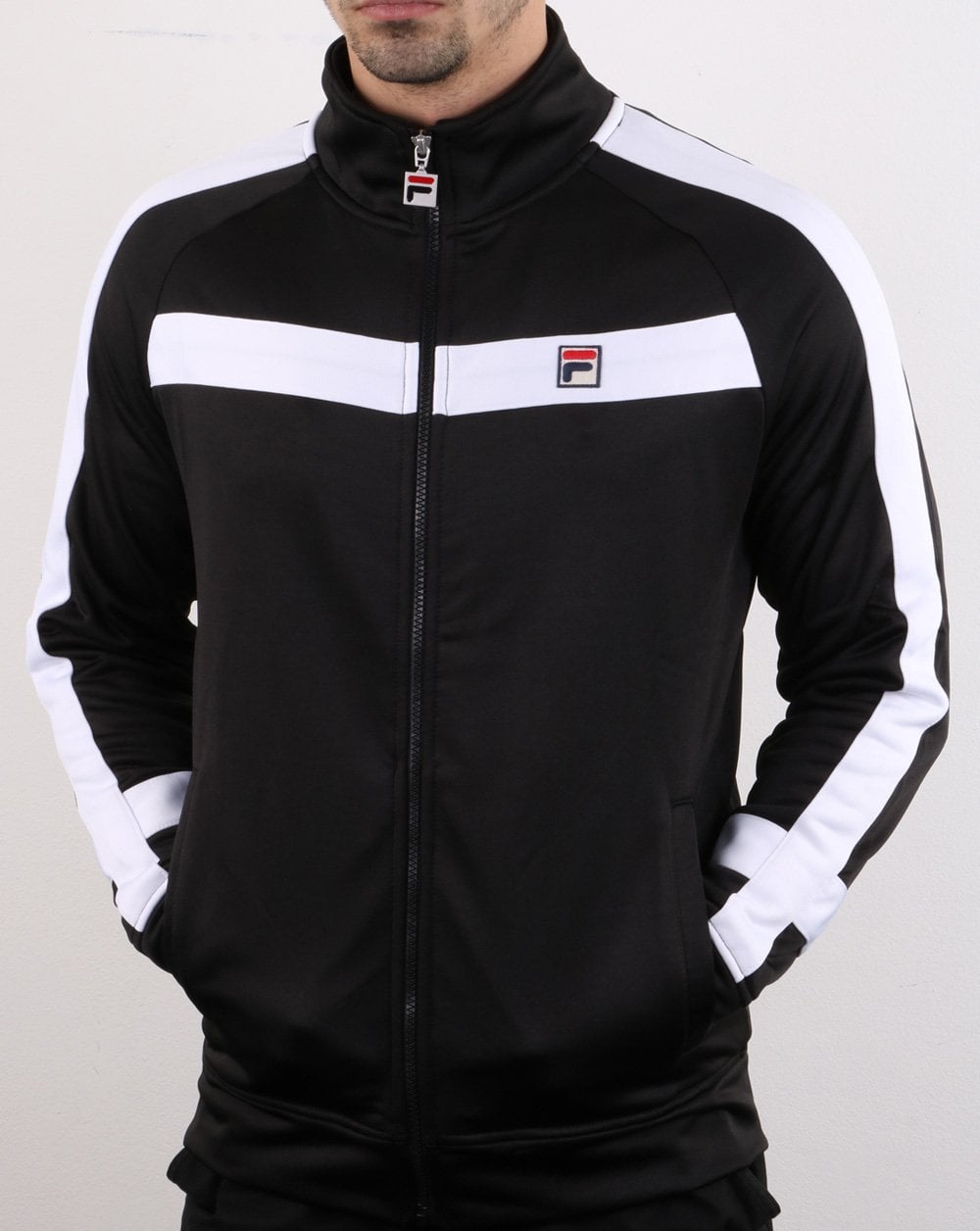Fila Vintage Renzo Track Top Black/White