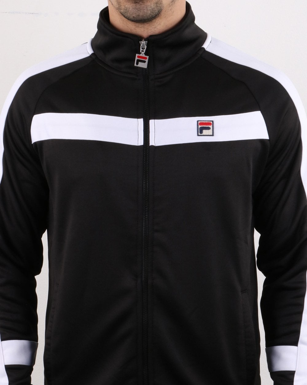Fila Vintage Renzo Track Top Black/White
