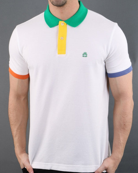 Benetton Polo Shirt Off White