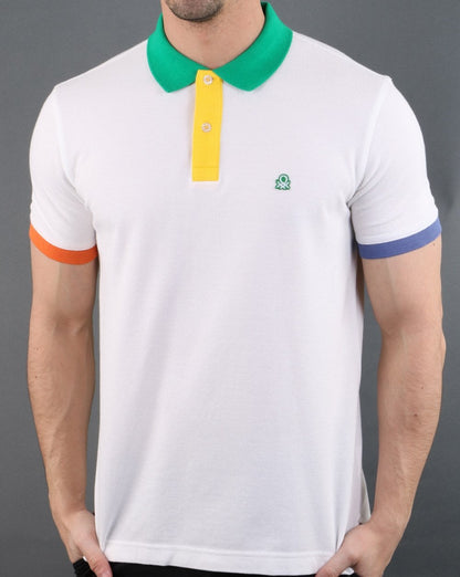 Benetton Polo Shirt Off White