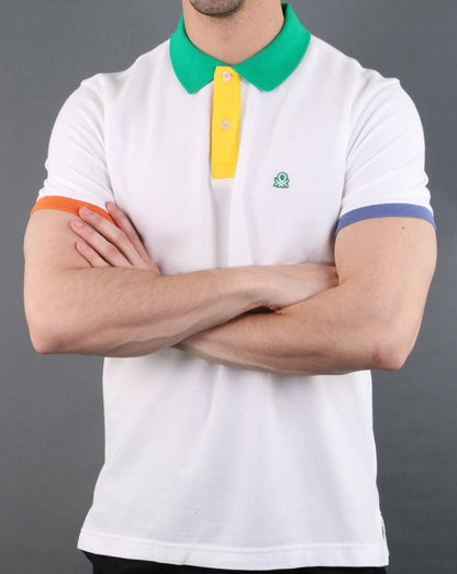 Benetton Polo Shirt Off White