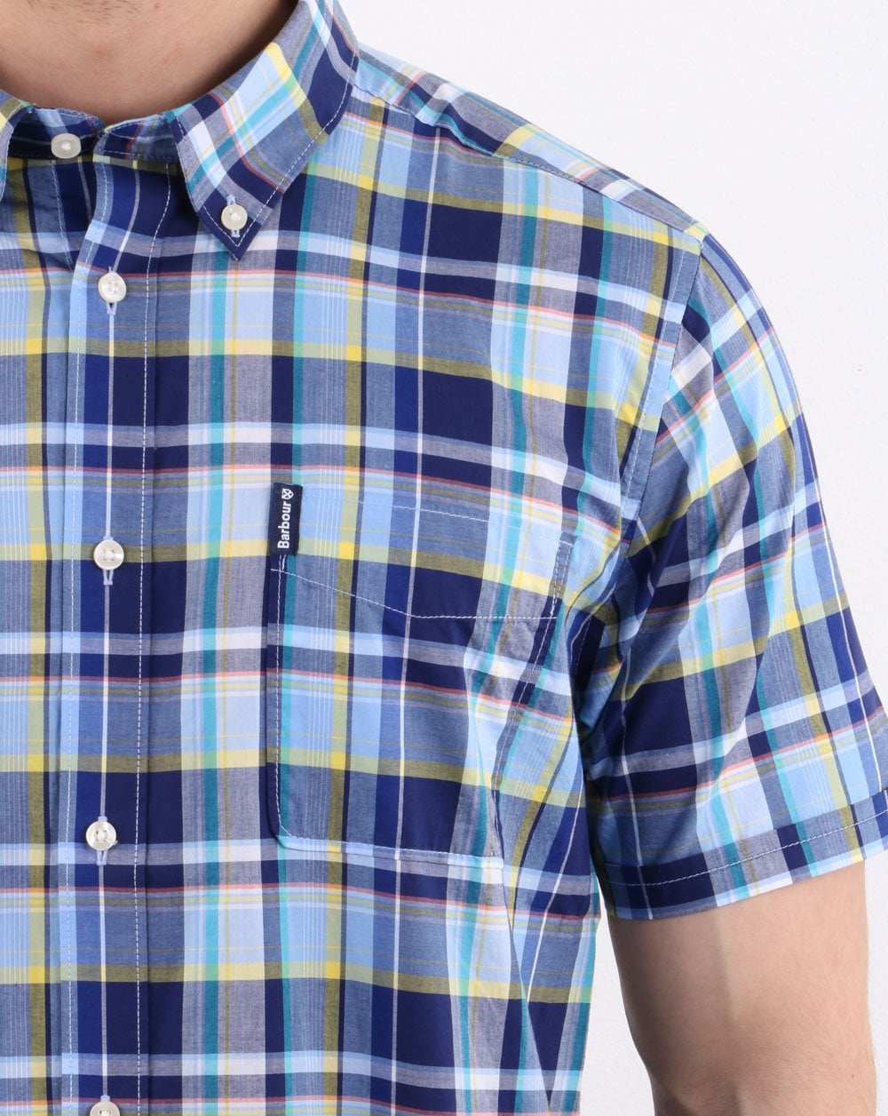 Barbour Madras Shirt Sky