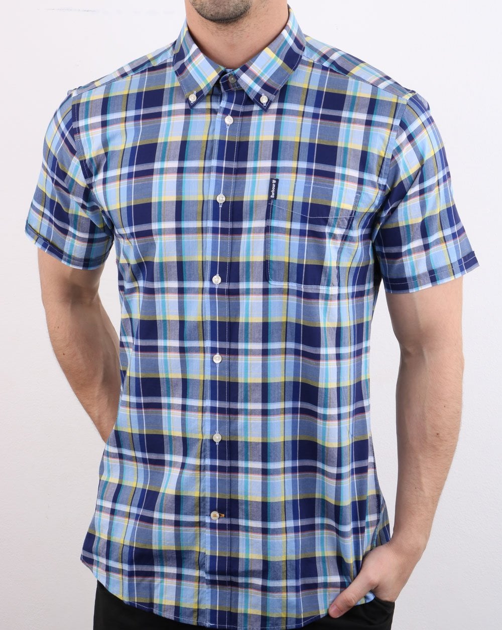 Barbour Madras Shirt Sky
