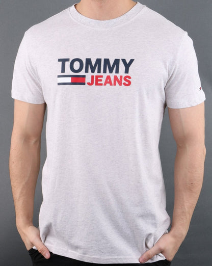 Tommy Hilfiger Corp Logo T-shirt Light Grey