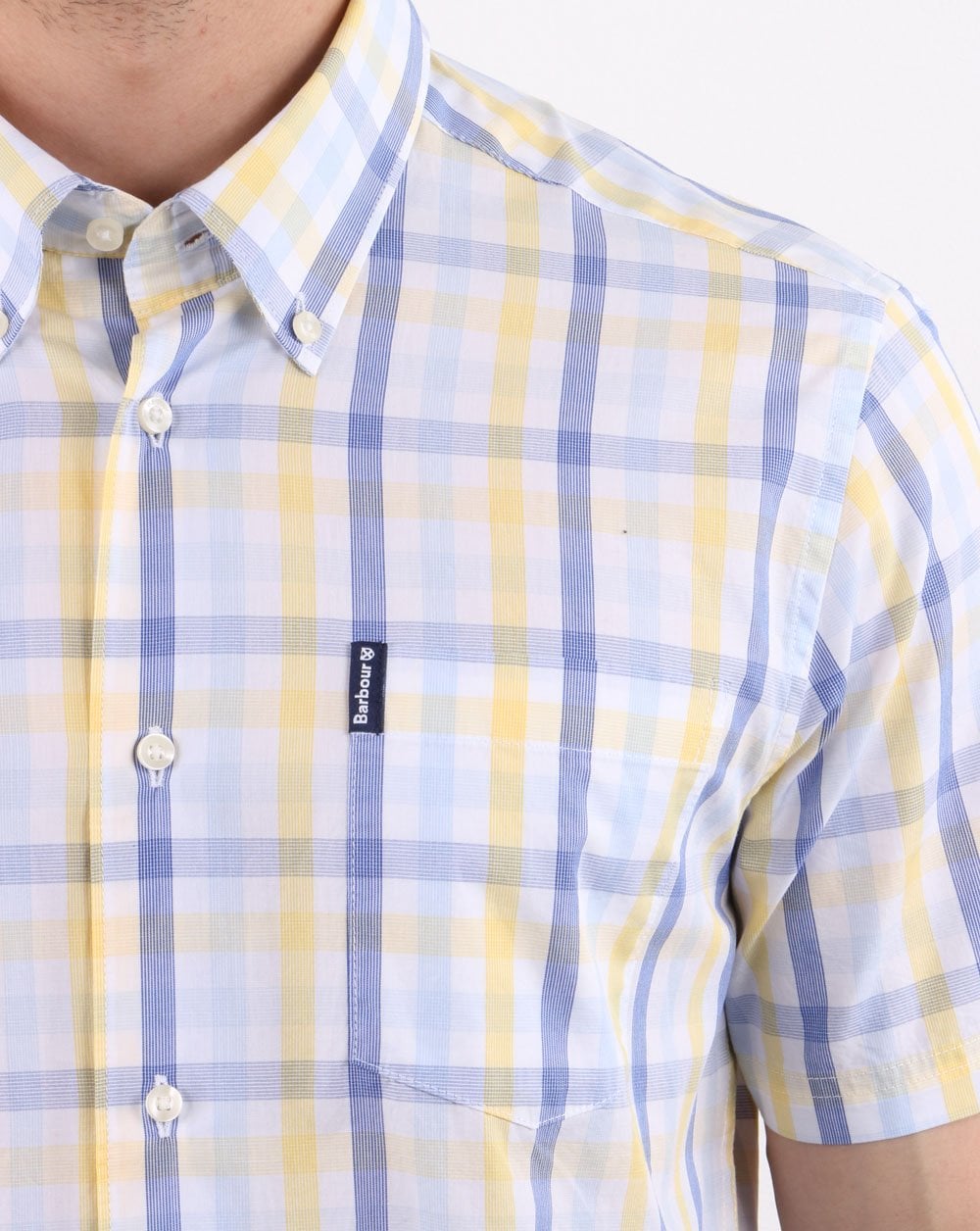 Barbour Tattersall Short Sleeve Shirt Yellow