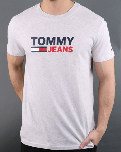 Tommy Hilfiger Corp Logo T-shirt Light Grey