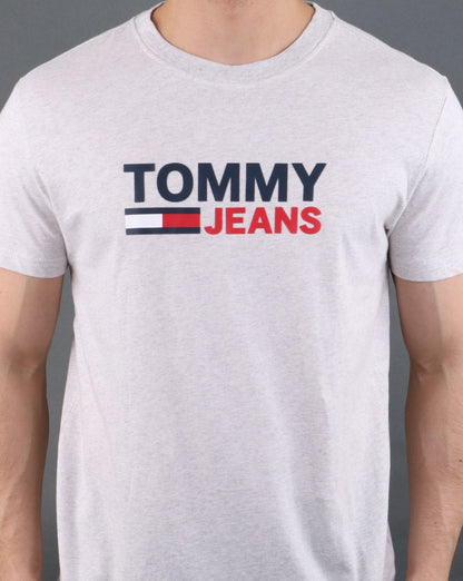 Tommy Hilfiger Corp Logo T-shirt Light Grey