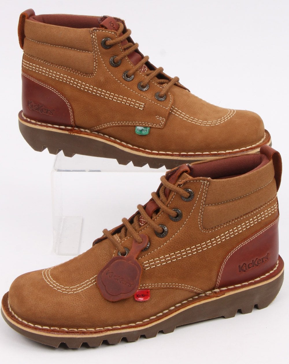 Kickers Kick Hi Mash Up Boot Brown