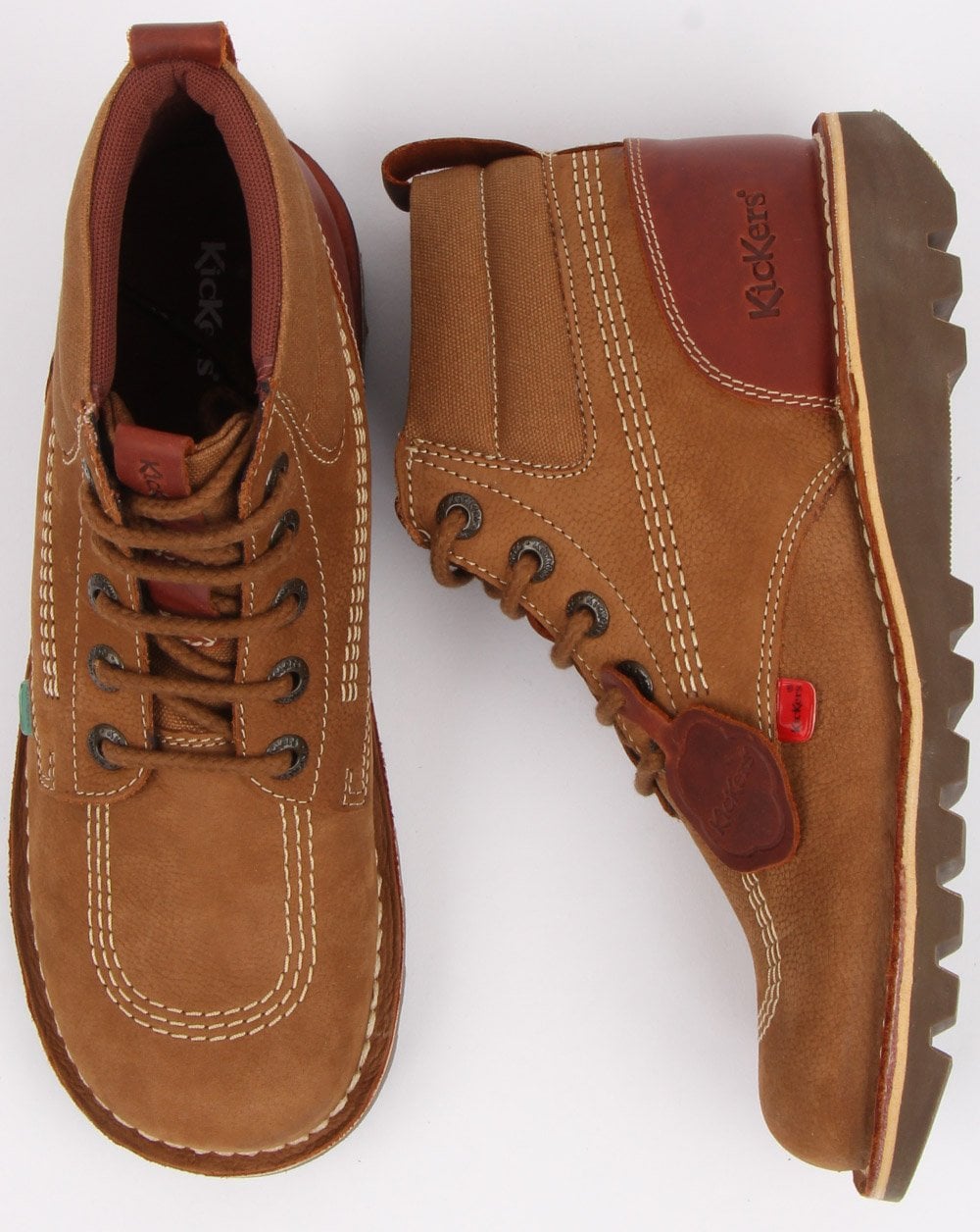 Kickers Kick Hi Mash Up Boot Brown
