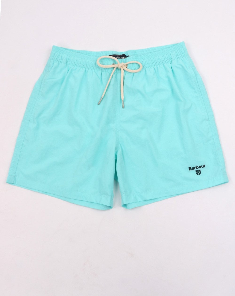 Barbour Logo Swim Shorts Aqua Blue