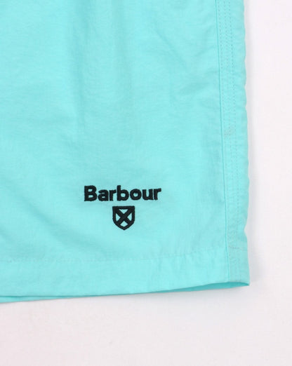 Barbour Logo Swim Shorts Aqua Blue