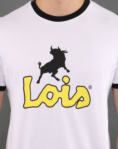 Lois Ringer T-shirt White/Yellow