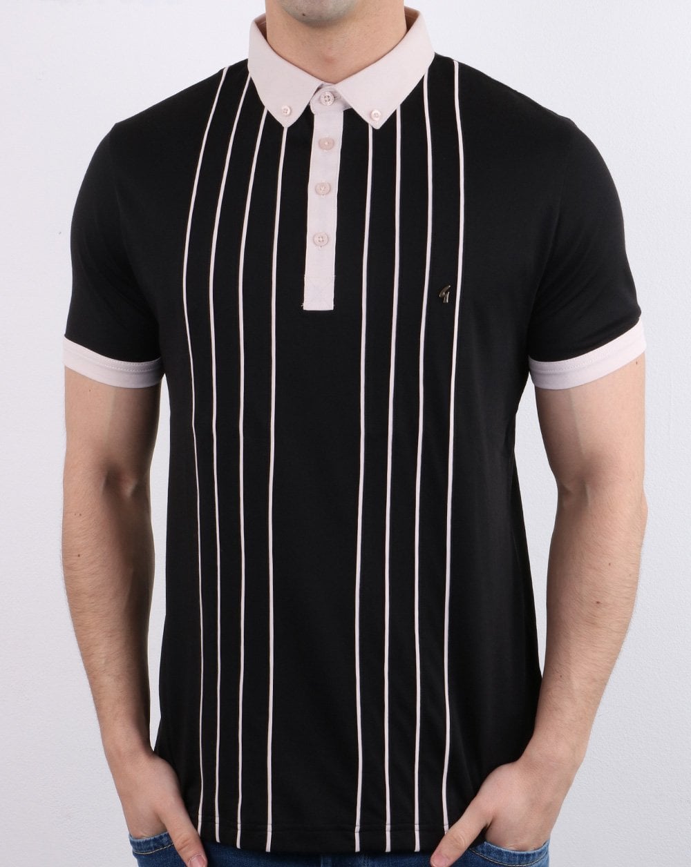 Gabicci Vintage Piper Polo Shirt Black