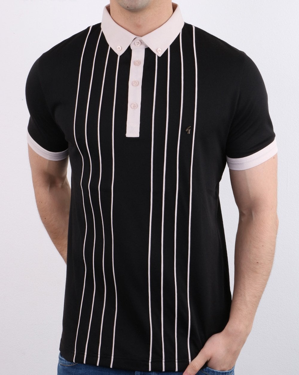 Gabicci Vintage Piper Polo Shirt Black