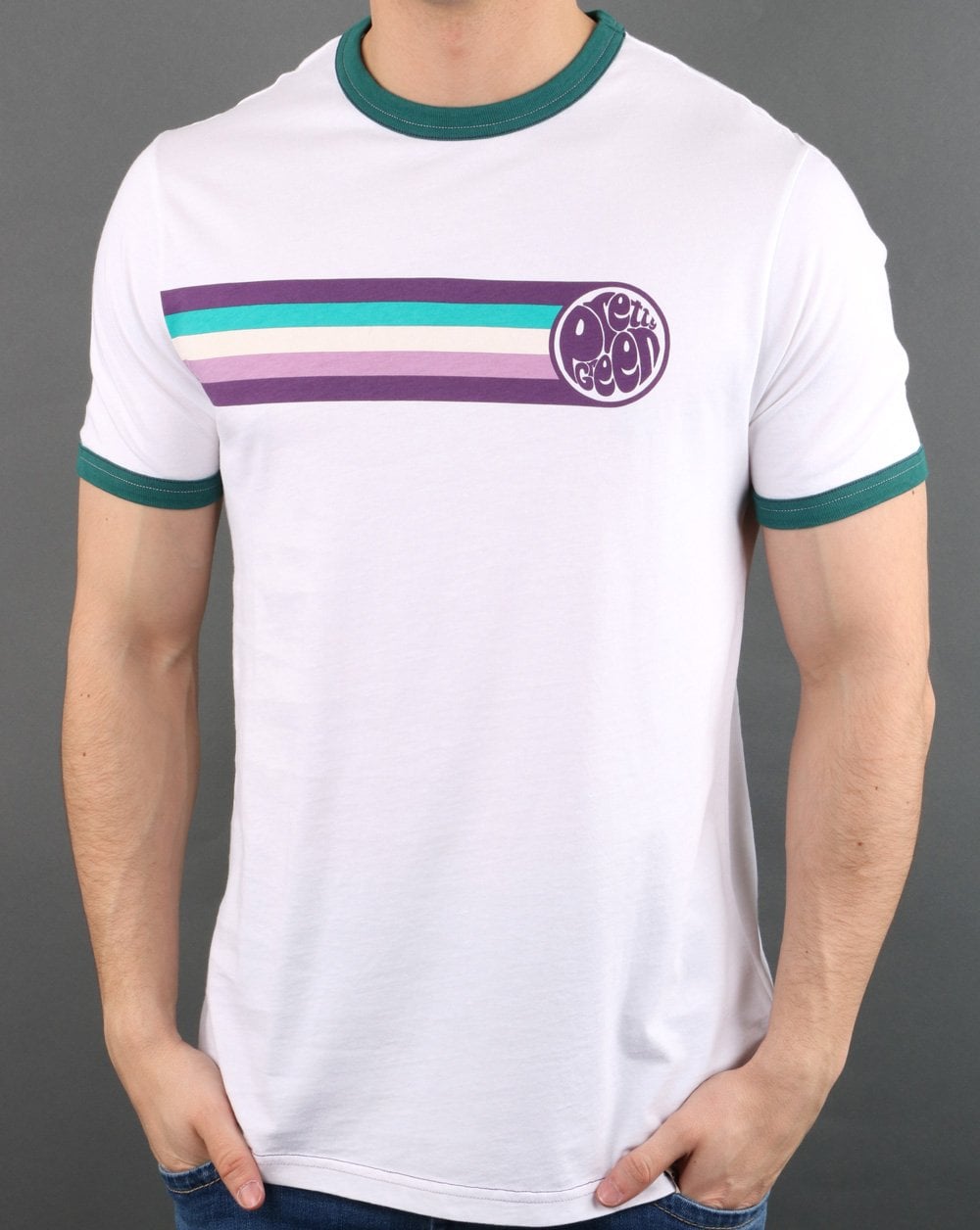 Pretty Green Timor Ringer Tee White