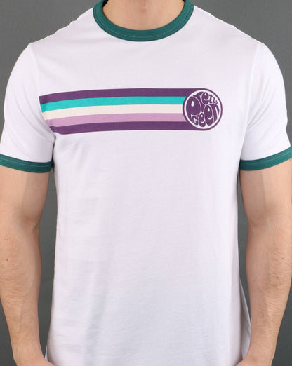 Pretty Green Timor Ringer Tee White