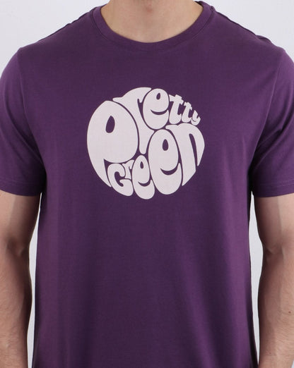 Pretty Green Gillespie T-shirt Purple