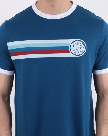 Pretty Green Timor Ringer Tee Navy