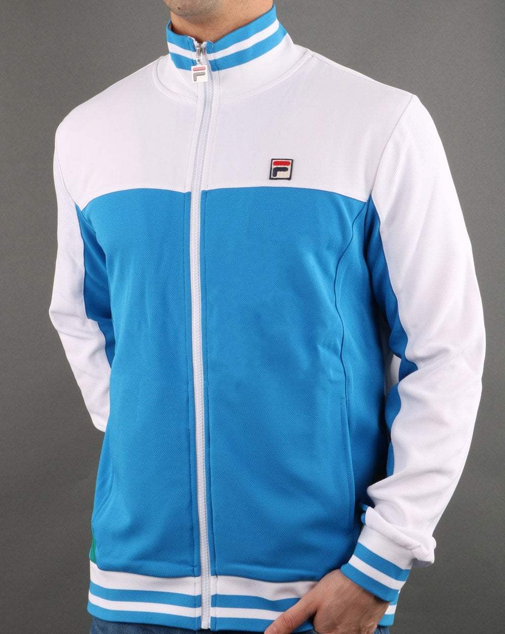 Fila Vintage Tiebreaker Track Top Royal Blue/White