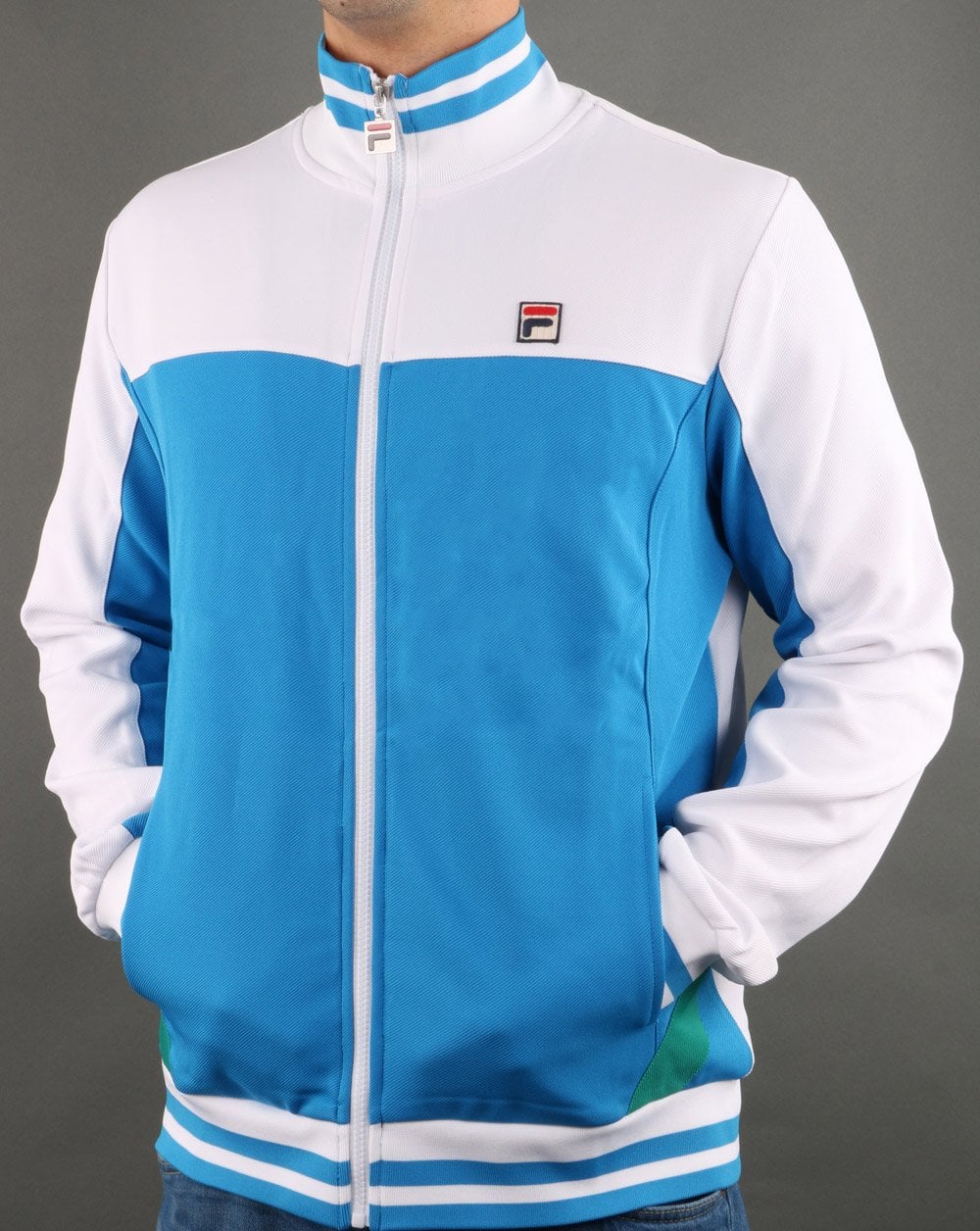 Fila Vintage Tiebreaker Track Top Royal Blue/White