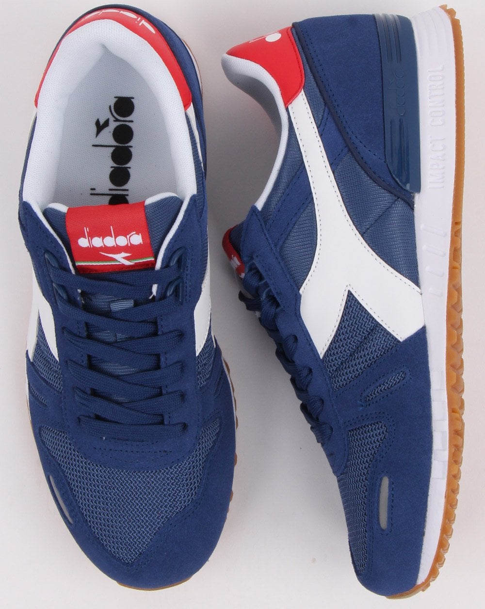 Diadora Titan II Trainers Navy/Red