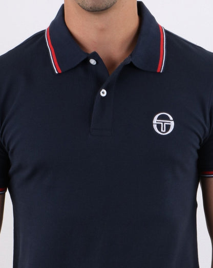 Sergio Tacchini Tipped Polo Shirt Navy/Red
