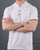 Textured Knit Polo Ecru