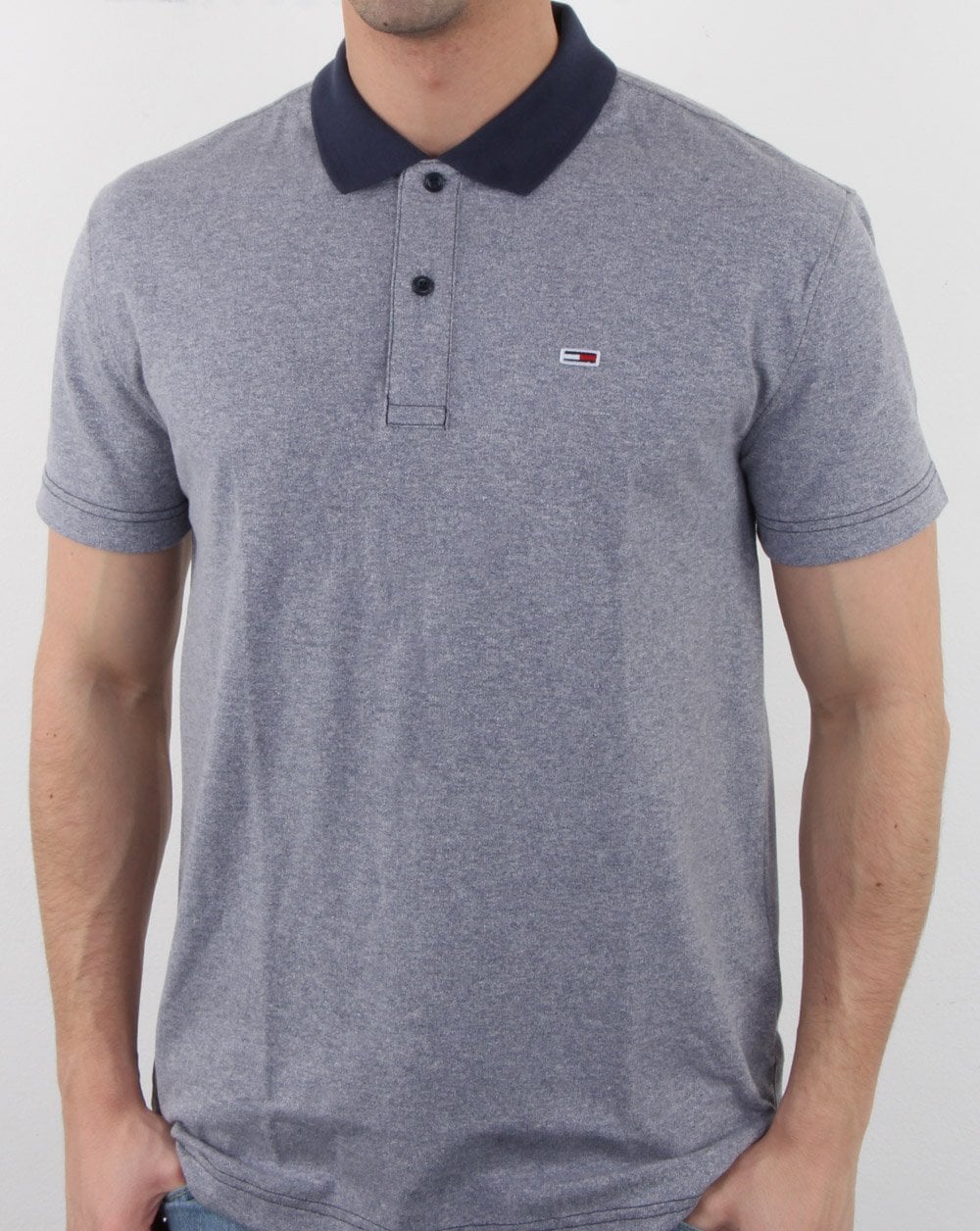 Tommy Jeans Textured Polo Shirt Twilight Navy