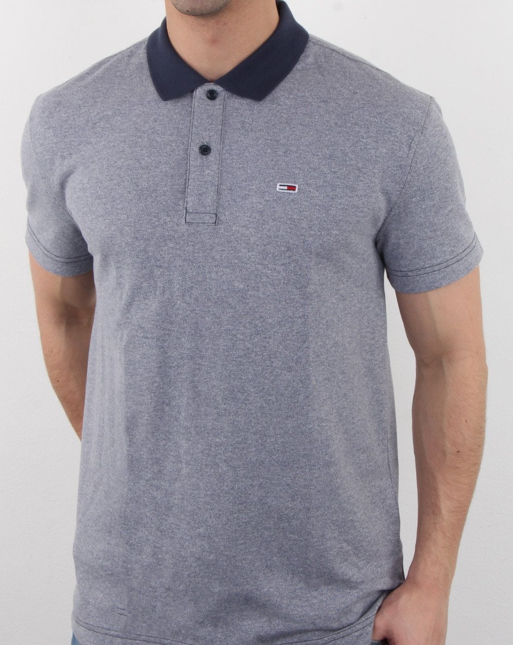 Tommy Jeans Textured Polo Shirt Twilight Navy