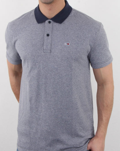 Tommy Jeans Textured Polo Shirt Twilight Navy