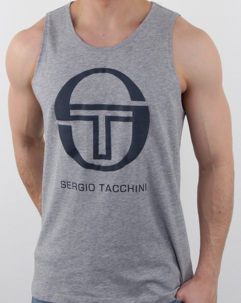 Sergio Tacchini Funes Vest Grey Melange/Navy