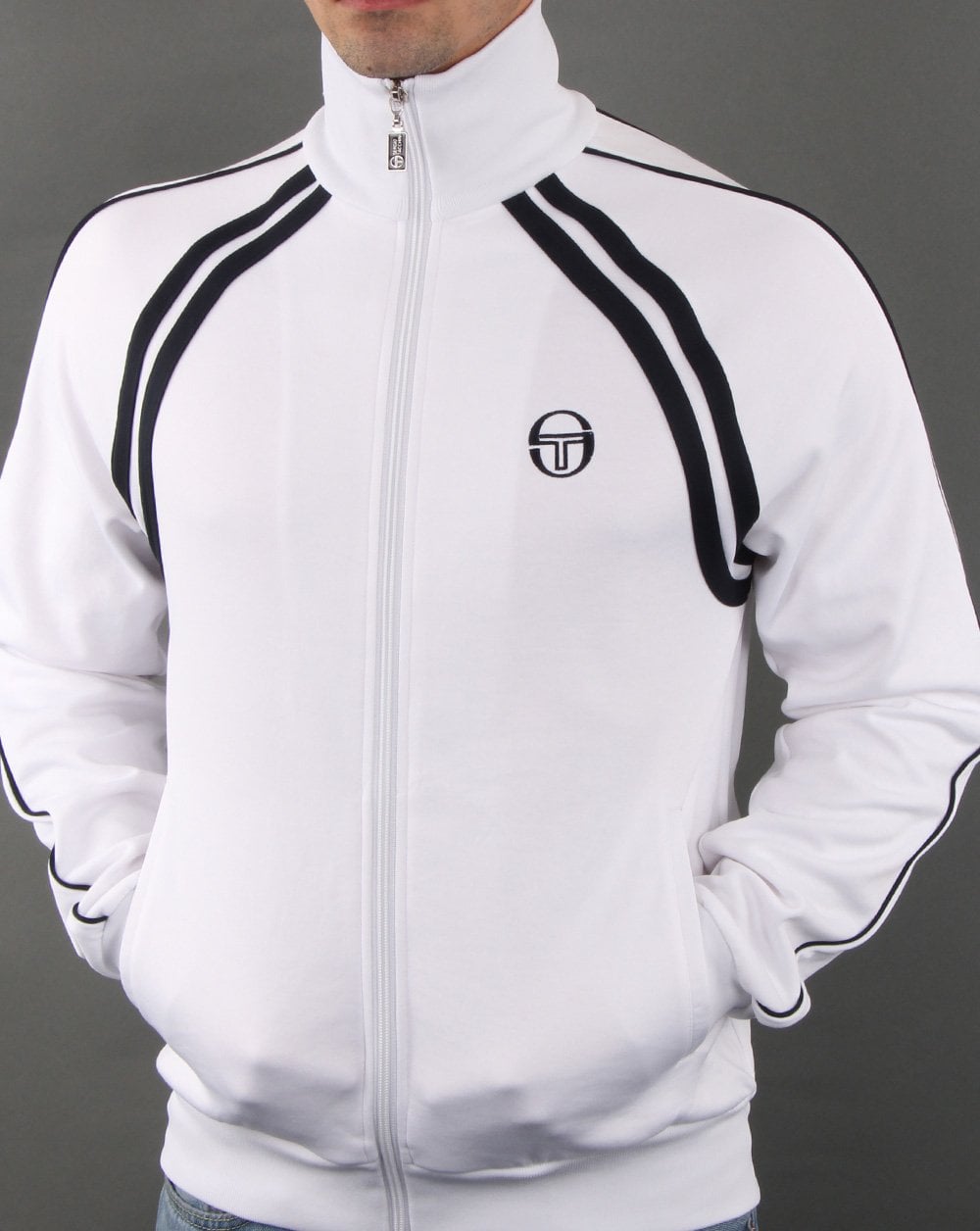 Sergio Tacchini Ghibli Track Top White/navy