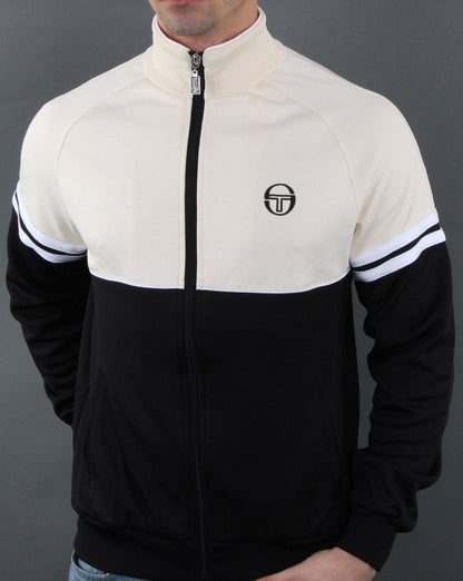 Sergio Tacchini Orion Track Top Black/Ecru