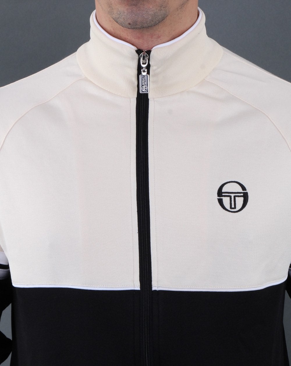 Sergio Tacchini Orion Track Top Black/Ecru