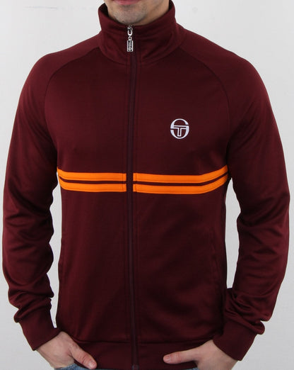 Sergio Tacchini Dallas Track Top Maroon/Orange