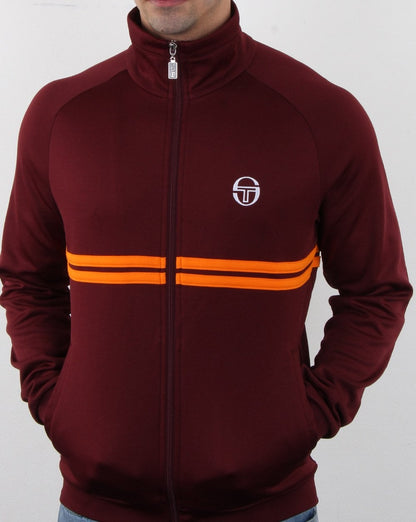 Sergio Tacchini Dallas Track Top Maroon/Orange