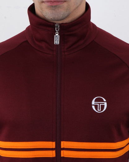 Sergio Tacchini Dallas Track Top Maroon/Orange