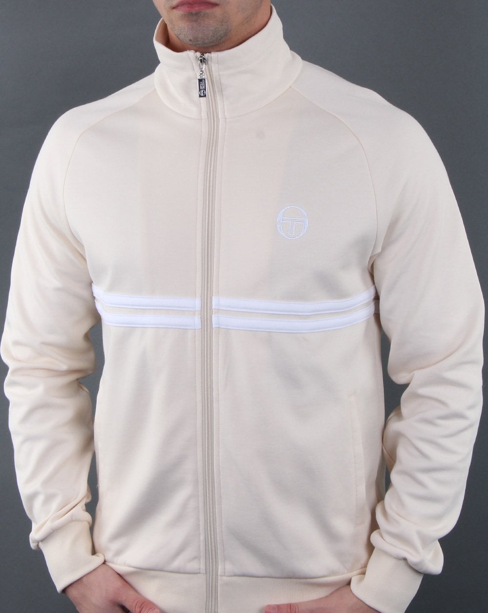 Sergio Tacchini Dallas Track Top Ecru/white
