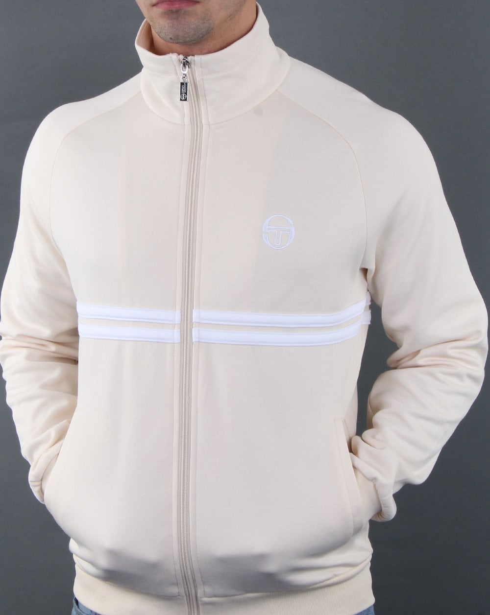 Sergio Tacchini Dallas Track Top Ecru/white