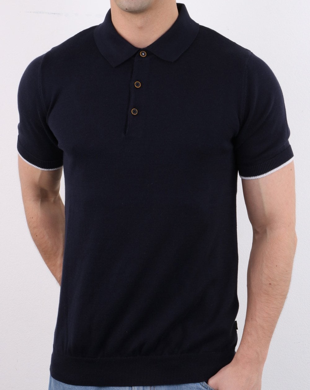 Knitted Polo Navy