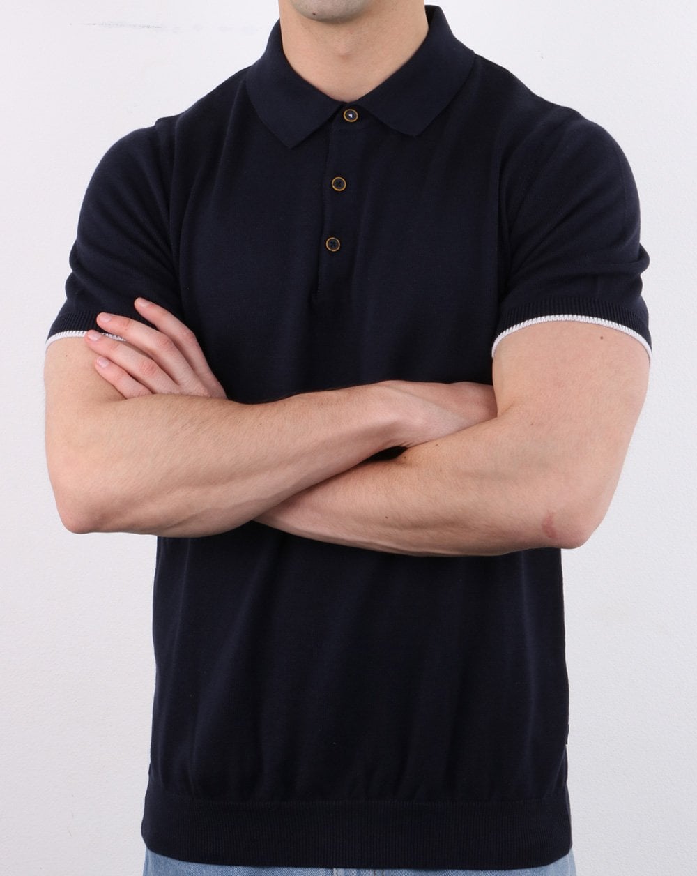 Knitted Polo Navy