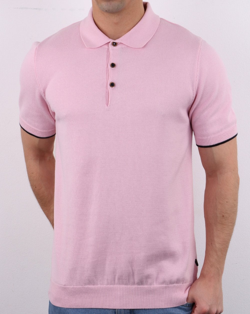 Knitted Polo Pink