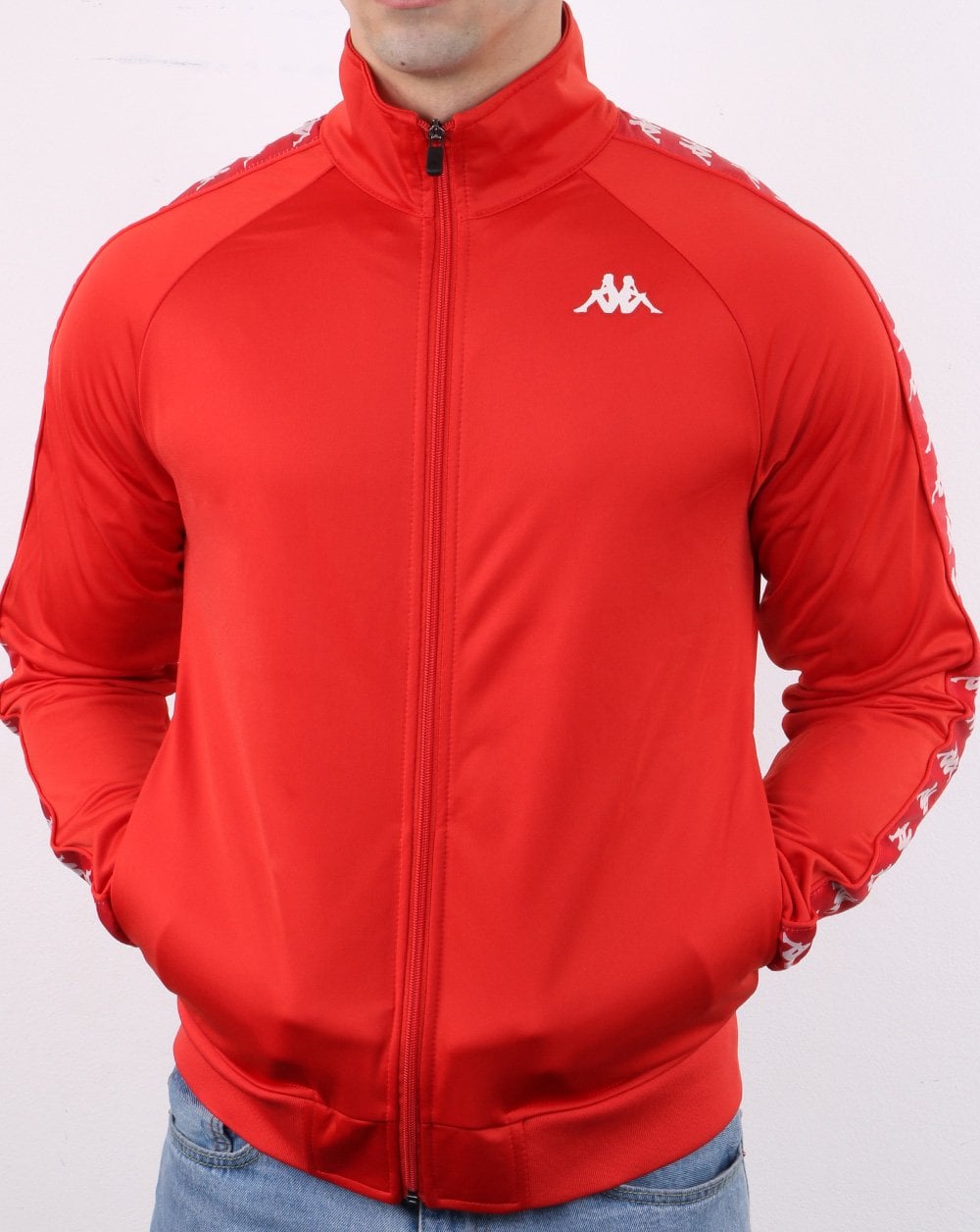 Kappa Banda Anniston Slim Track Top Red Blaze/White