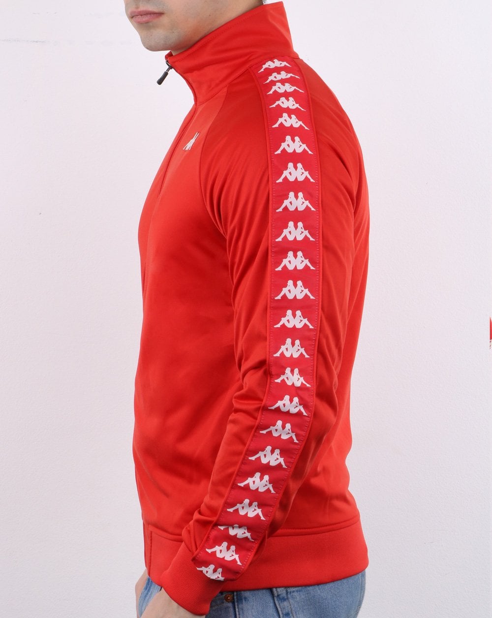 Kappa Banda Anniston Slim Track Top Red Blaze/White