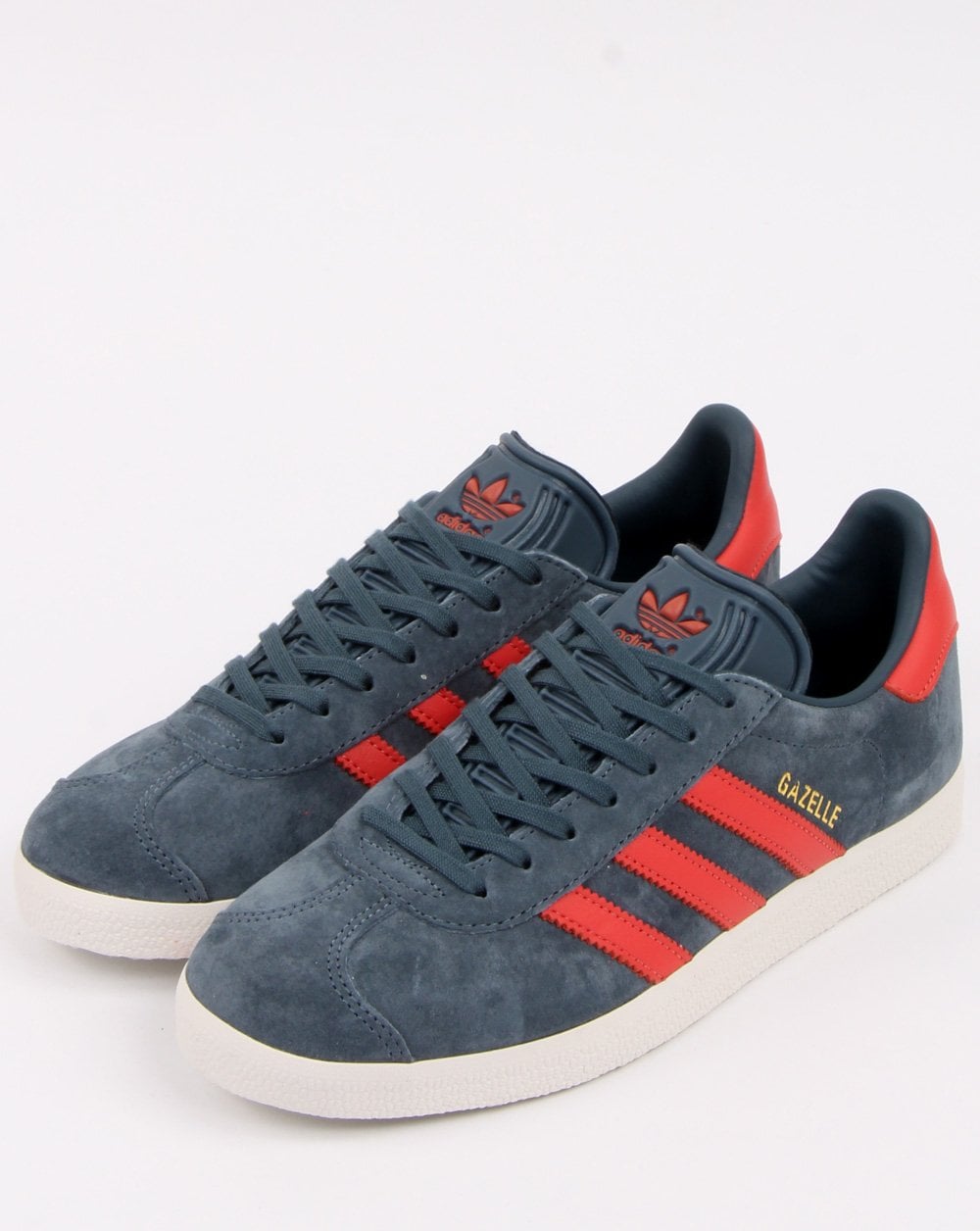 Adidas Gazelle Trainers Slate Blue/Trace Scarlet