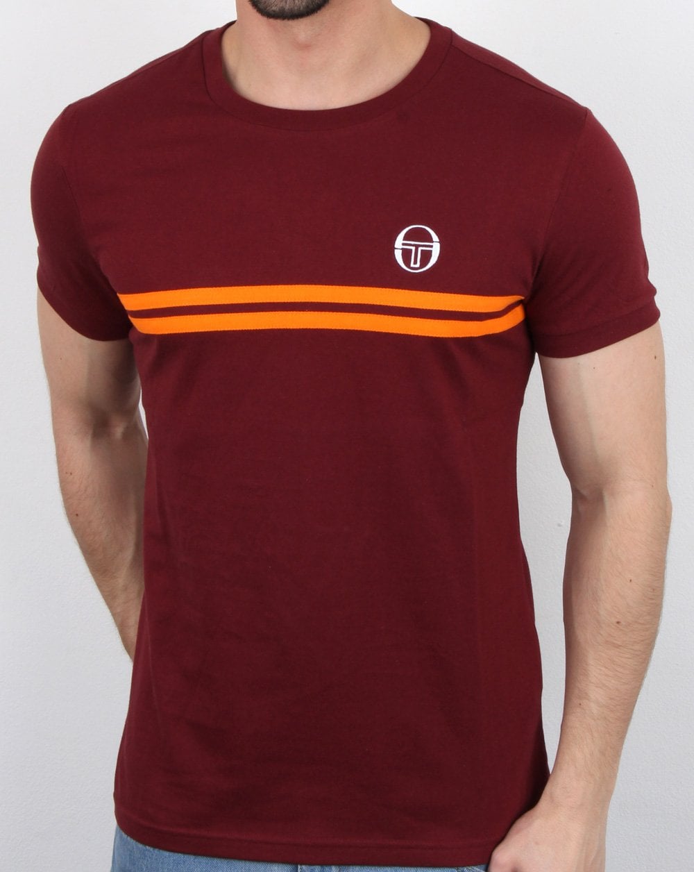 Sergio Tacchini Supermac T-shirt Maroon/Orange