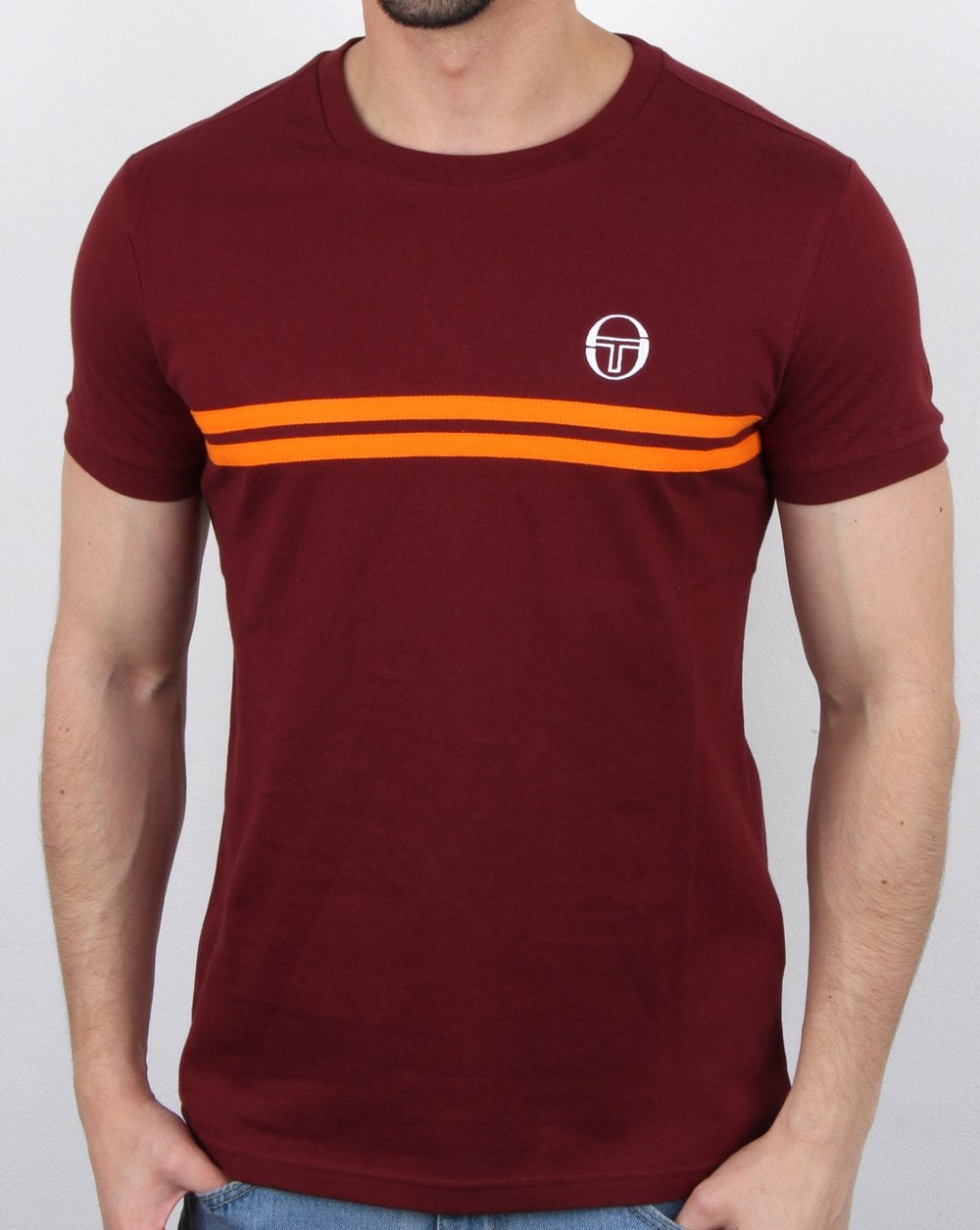 Sergio Tacchini Supermac T-shirt Maroon/Orange