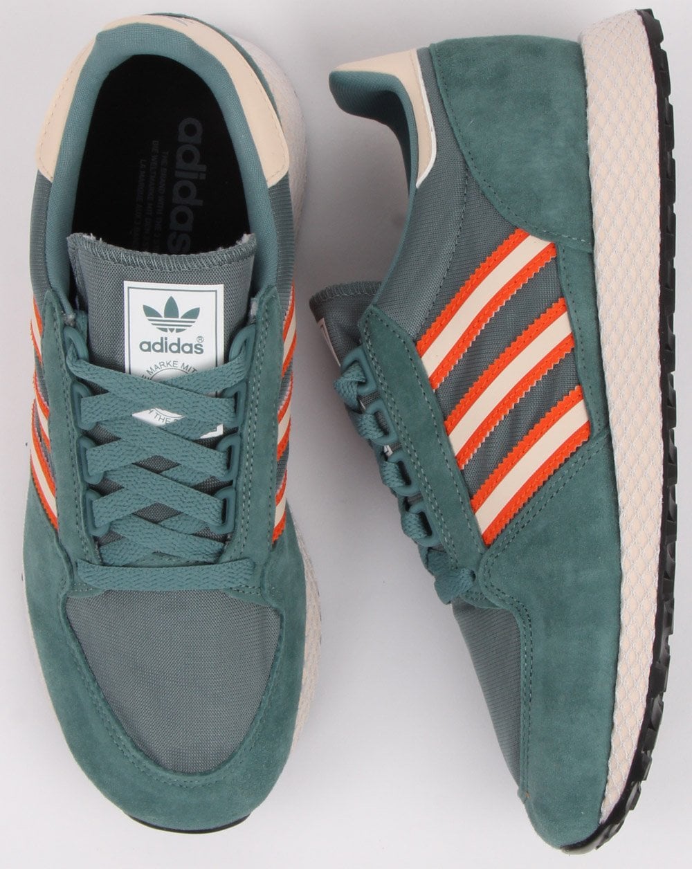 Adidas Forest Grove Trainers Raw Green/Orange