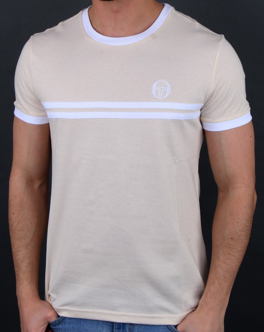 Sergio Tacchini Supermac T-shirt Ecru/White
