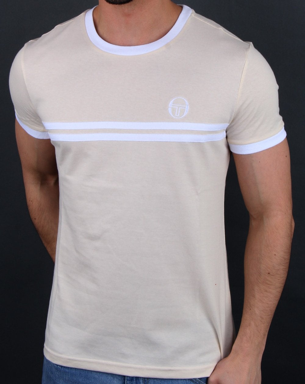 Sergio Tacchini Supermac T-shirt Ecru/White
